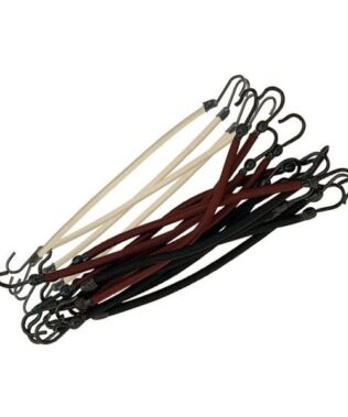 Elastice profesionale cu carlig culoare Bej + Negru + Maro 12 buc