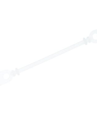 Set elastice Albe transparente intarite pentru bigudiuri/permanent 85 mm Silicon, 50buc