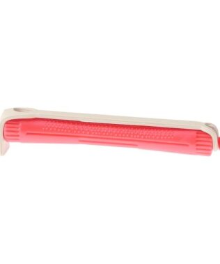 Set 12 bucati bigudiuri din plastic cu elastic pentru permanent ROSU 80 mm x grosime 12 mm