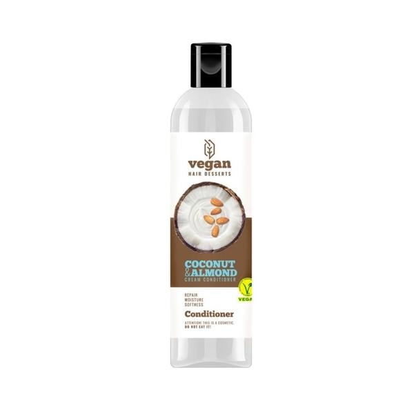 Balsam de par cu crema de cocos si migdale pentru hidratare, regenerare si netezire Vegan Dessert Spa 300 ml