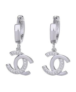 Cercei Efb tip Channel culoare argintie