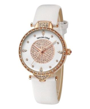 Ceas femei elegant Taylor Cole tip Efb cu bratara alba